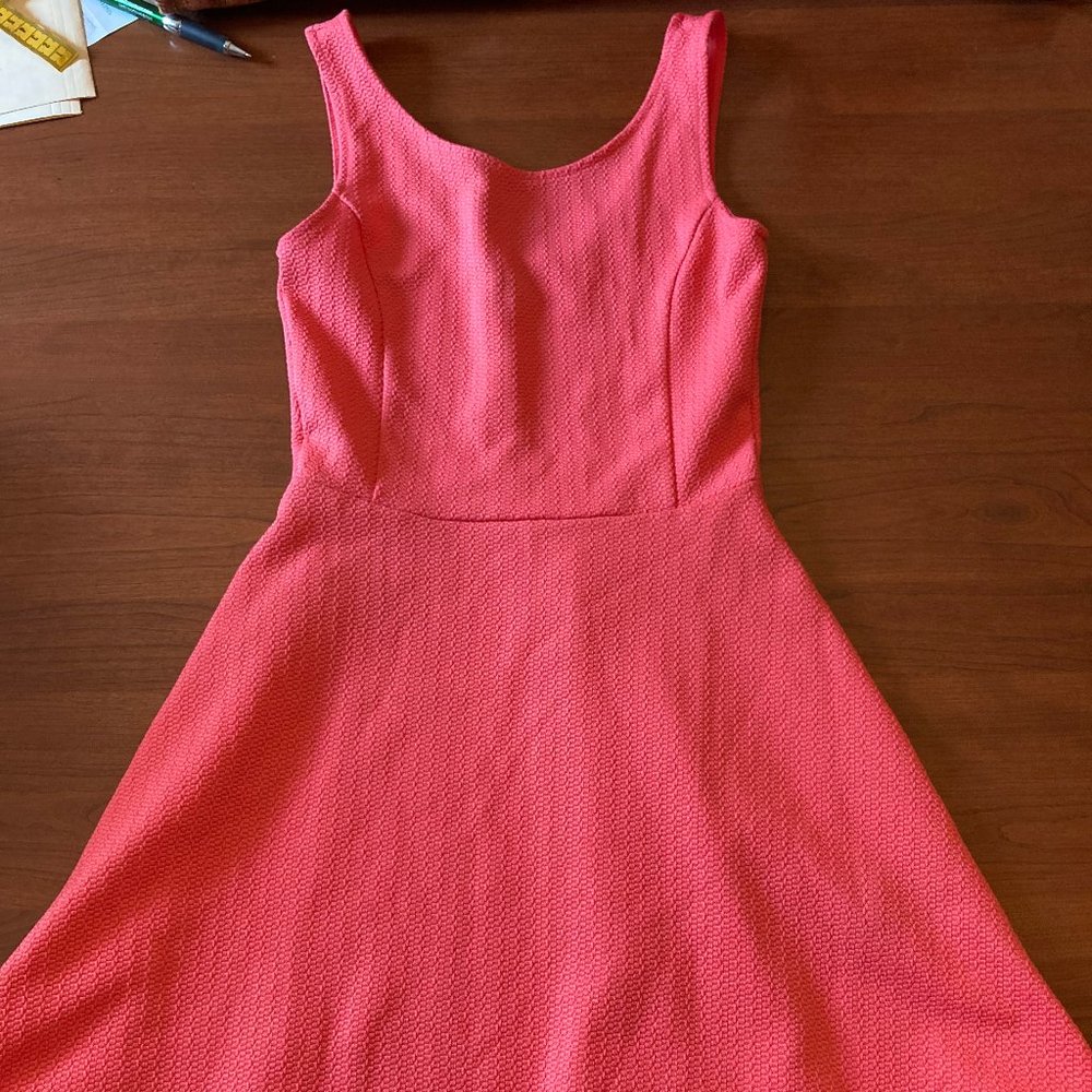 H&M Divided Hot Coral Skater Dress